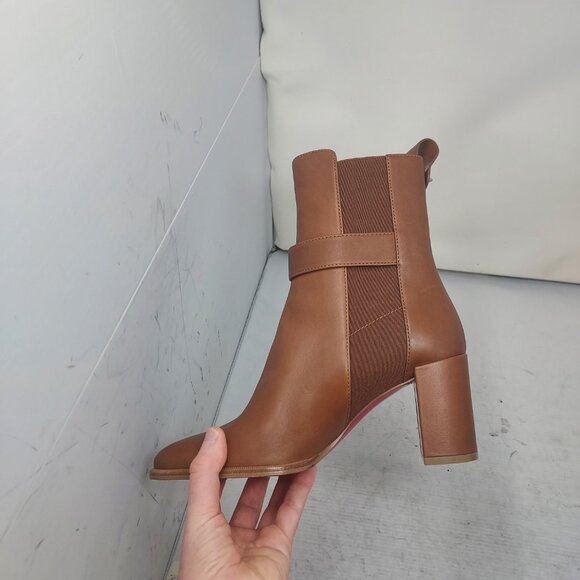 Christian Louboutin Brown Leather CL Chelsea Heel Boot - Picture 6 of 12